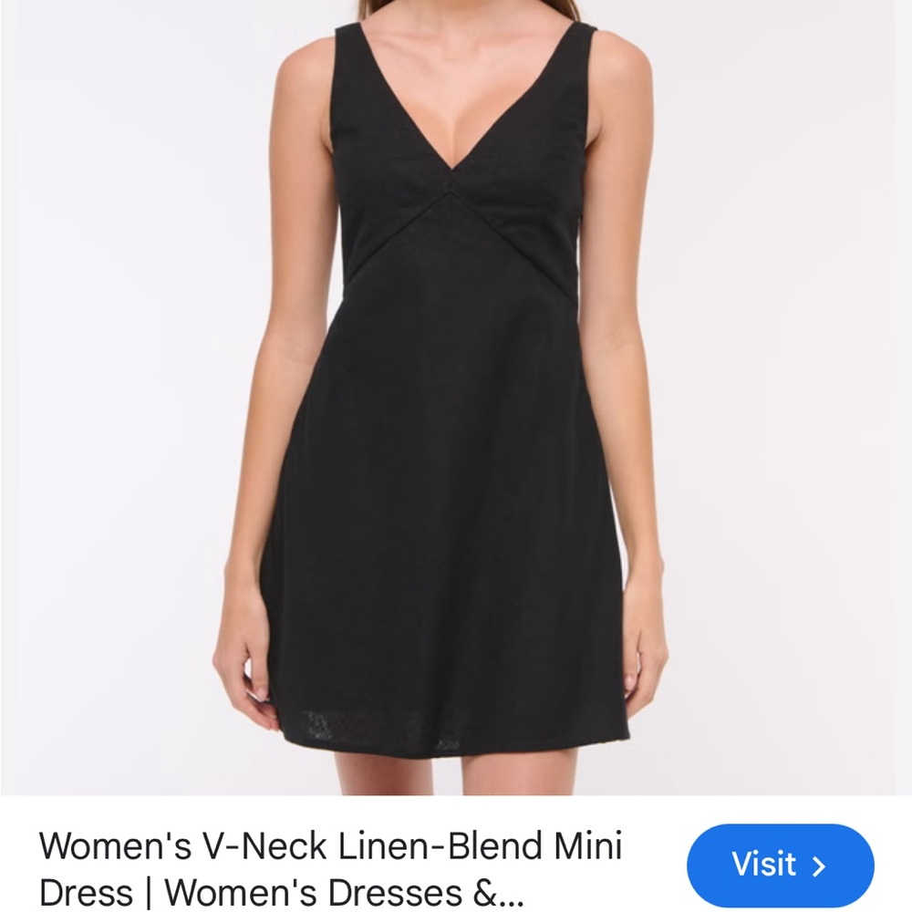 Abercrombie Black V-Neck Mini Dress